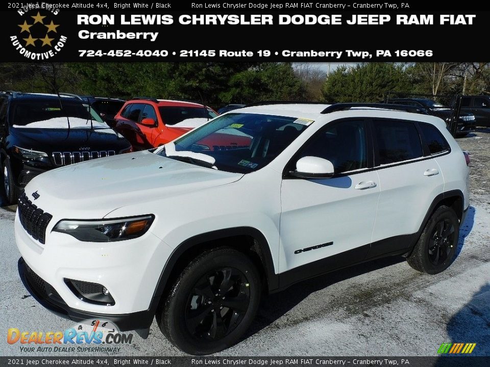 2021 Jeep Cherokee Altitude 4x4 Bright White / Black Photo #1