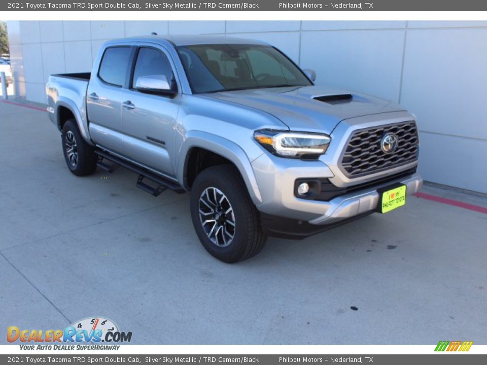 2021 Toyota Tacoma TRD Sport Double Cab Silver Sky Metallic / TRD Cement/Black Photo #2