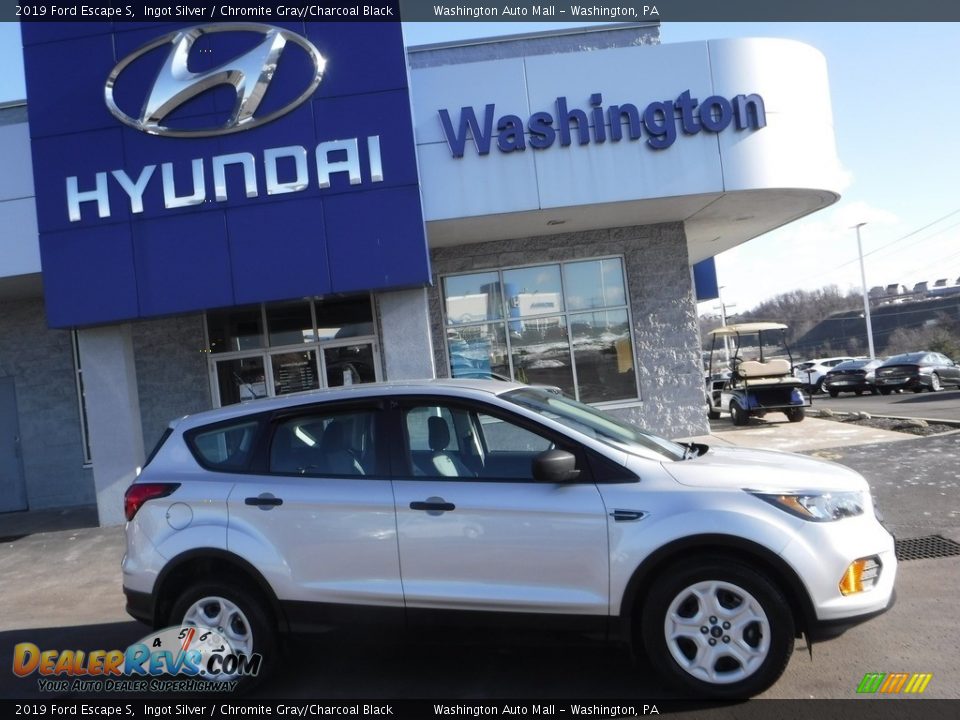 2019 Ford Escape S Ingot Silver / Chromite Gray/Charcoal Black Photo #2