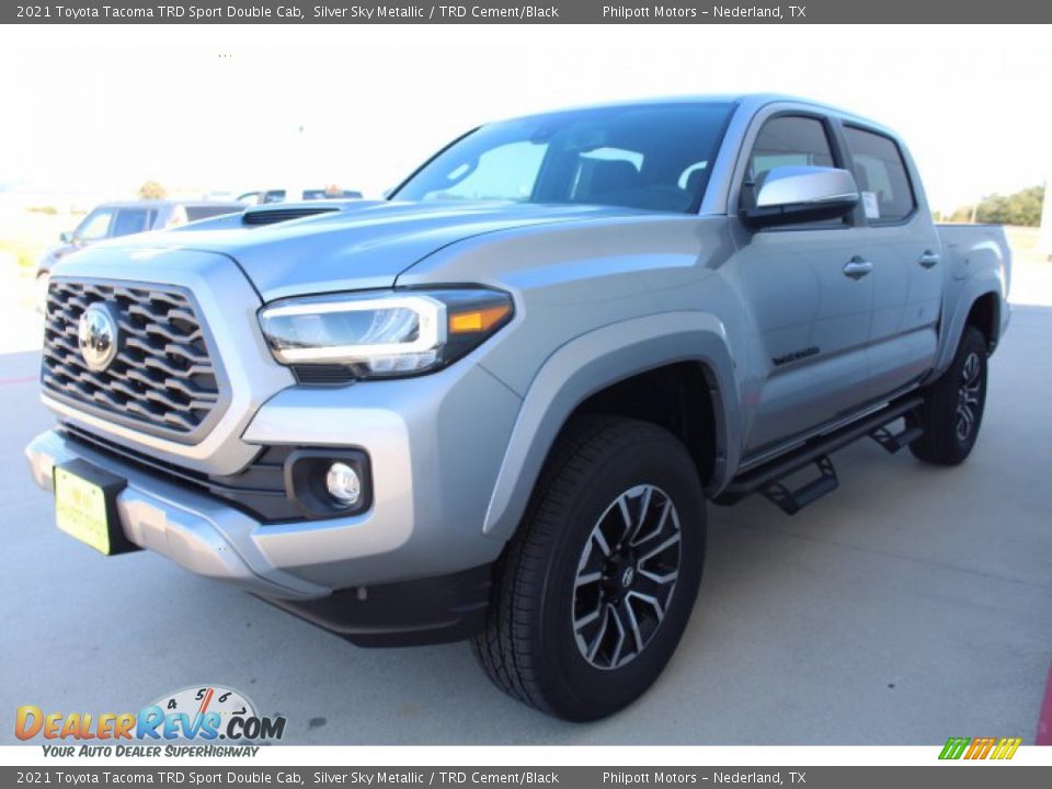 2021 Toyota Tacoma TRD Sport Double Cab Silver Sky Metallic / TRD Cement/Black Photo #4