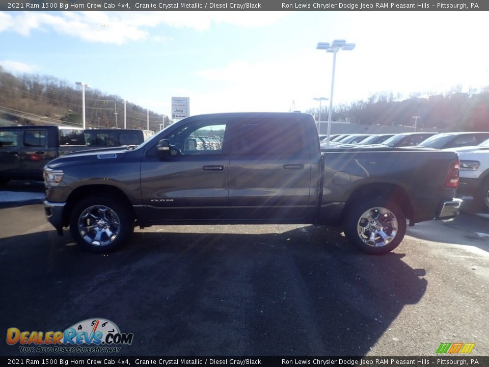 2021 Ram 1500 Big Horn Crew Cab 4x4 Granite Crystal Metallic / Diesel Gray/Black Photo #6