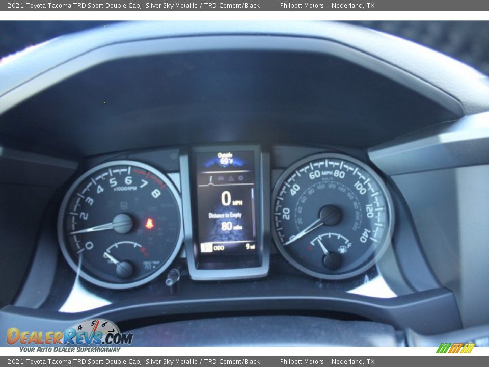 2021 Toyota Tacoma TRD Sport Double Cab Silver Sky Metallic / TRD Cement/Black Photo #13