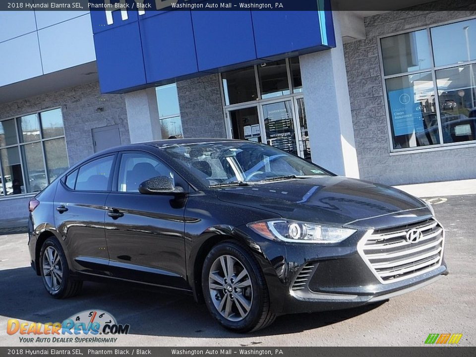 2018 Hyundai Elantra SEL Phantom Black / Black Photo #1