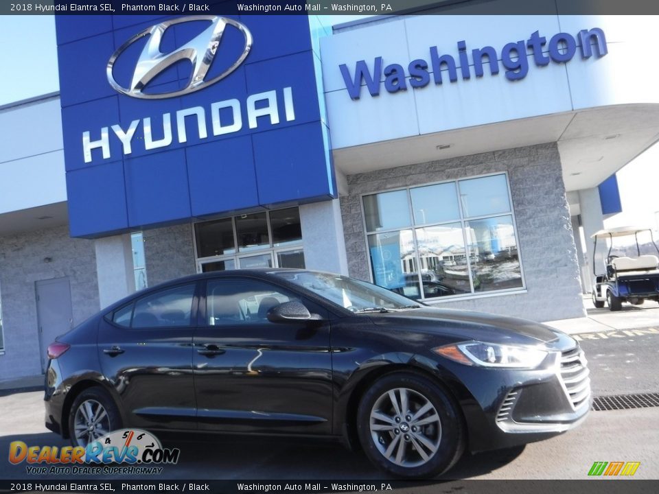 2018 Hyundai Elantra SEL Phantom Black / Black Photo #2