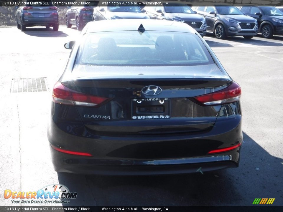 2018 Hyundai Elantra SEL Phantom Black / Black Photo #8