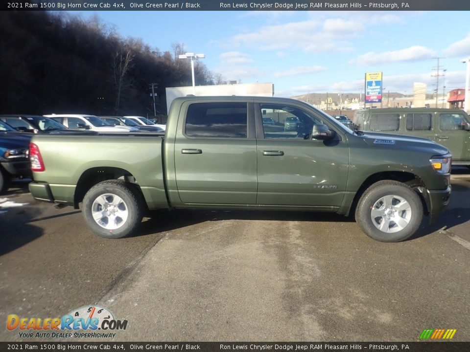 2021 Ram 1500 Big Horn Crew Cab 4x4 Olive Green Pearl / Black Photo #4