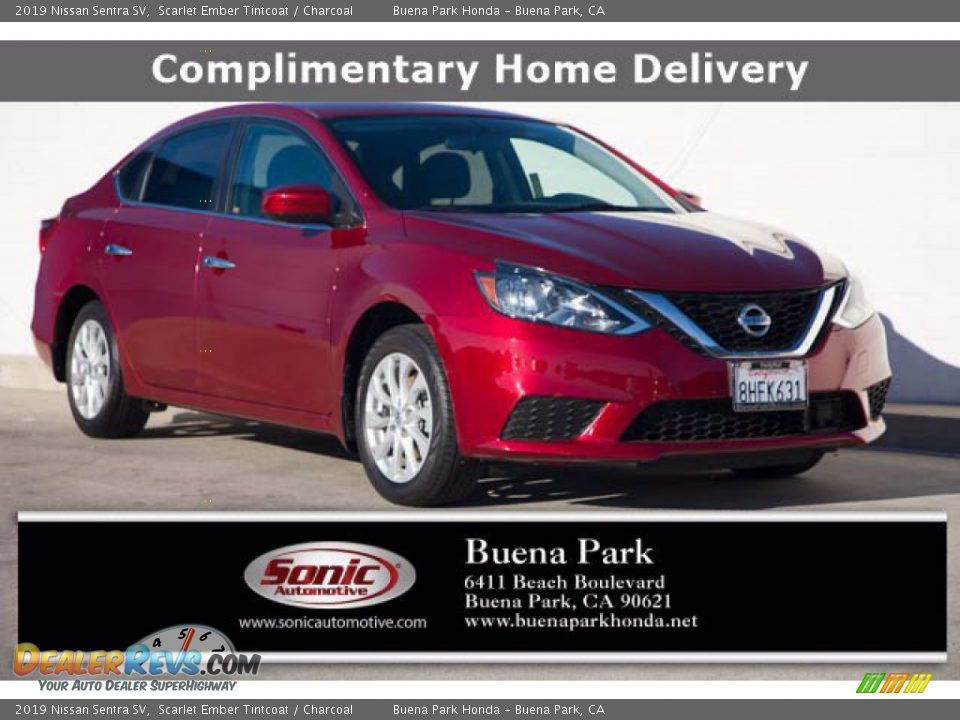 2019 Nissan Sentra SV Scarlet Ember Tintcoat / Charcoal Photo #1