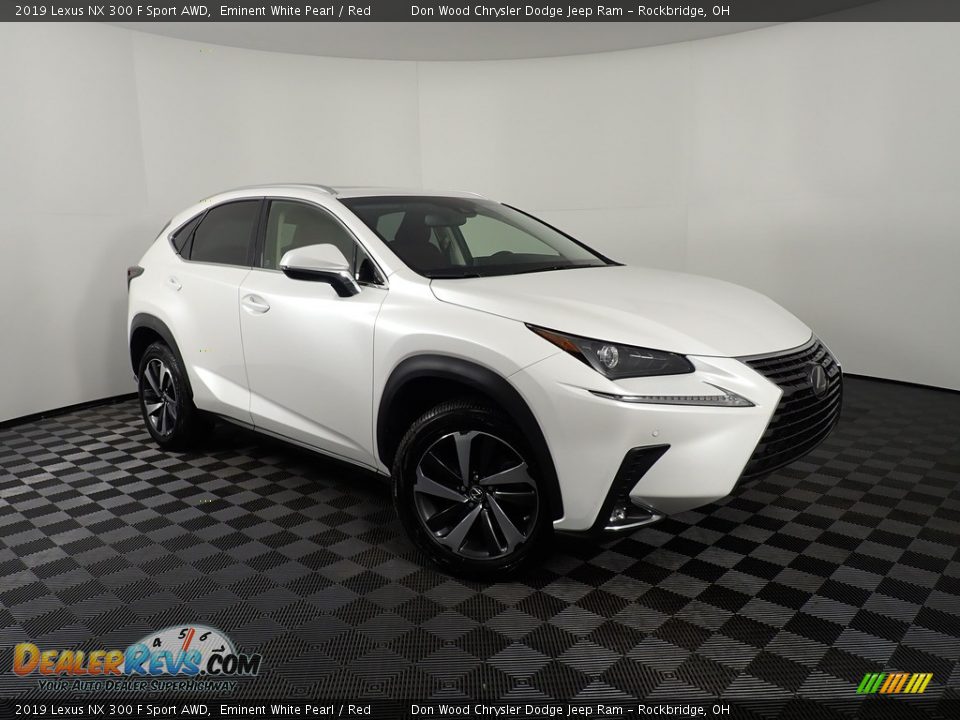 2019 Lexus NX 300 F Sport AWD Eminent White Pearl / Red Photo #5