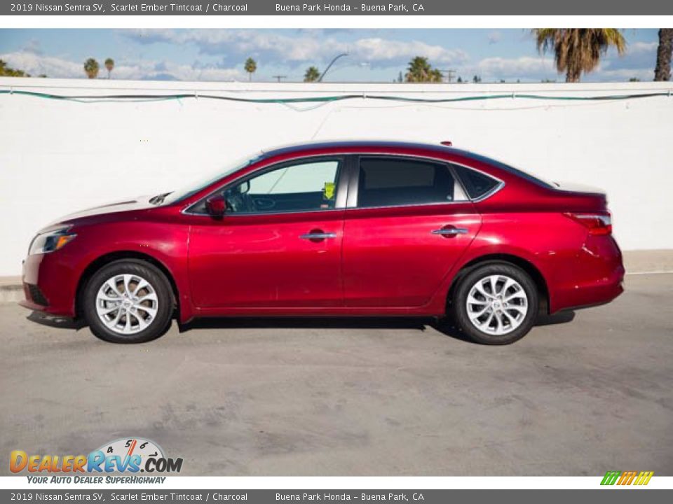 2019 Nissan Sentra SV Scarlet Ember Tintcoat / Charcoal Photo #10