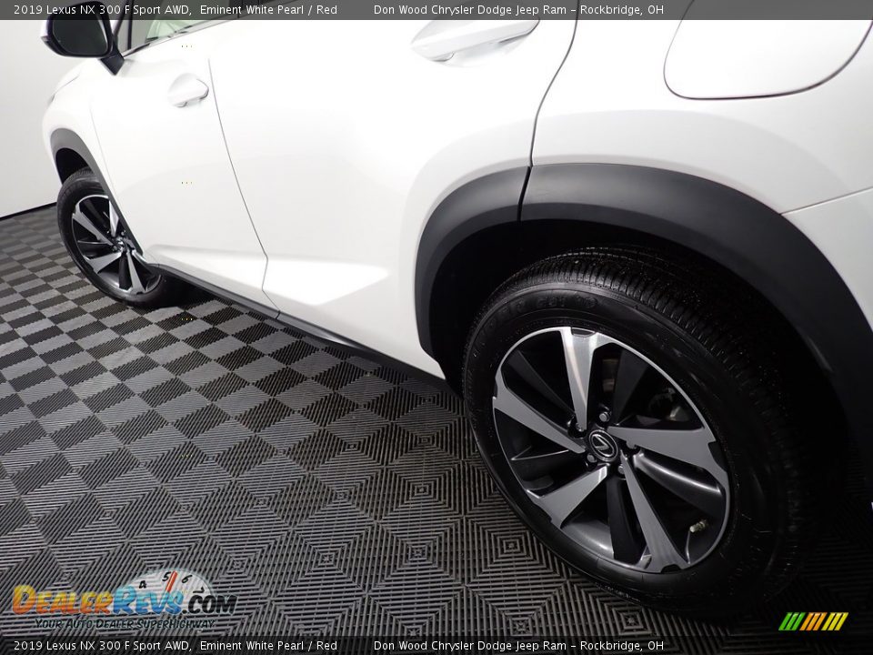 2019 Lexus NX 300 F Sport AWD Eminent White Pearl / Red Photo #12