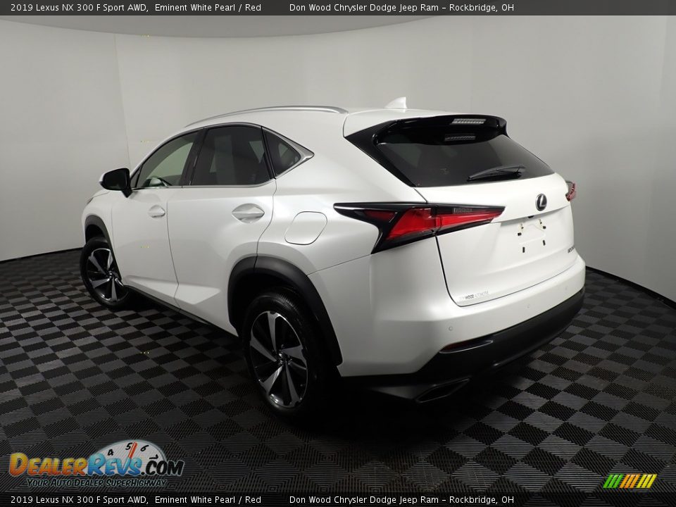 2019 Lexus NX 300 F Sport AWD Eminent White Pearl / Red Photo #13