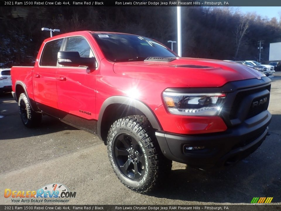 2021 Ram 1500 Rebel Crew Cab 4x4 Flame Red / Black Photo #3