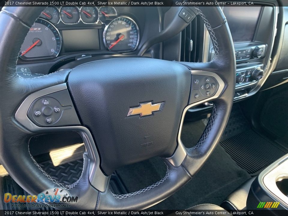 2017 Chevrolet Silverado 1500 LT Double Cab 4x4 Silver Ice Metallic / Dark Ash/Jet Black Photo #12