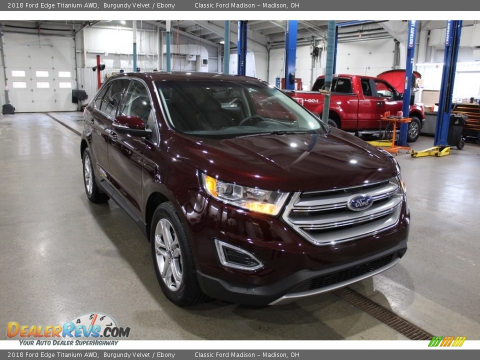 2018 Ford Edge Titanium AWD Burgundy Velvet / Ebony Photo #3