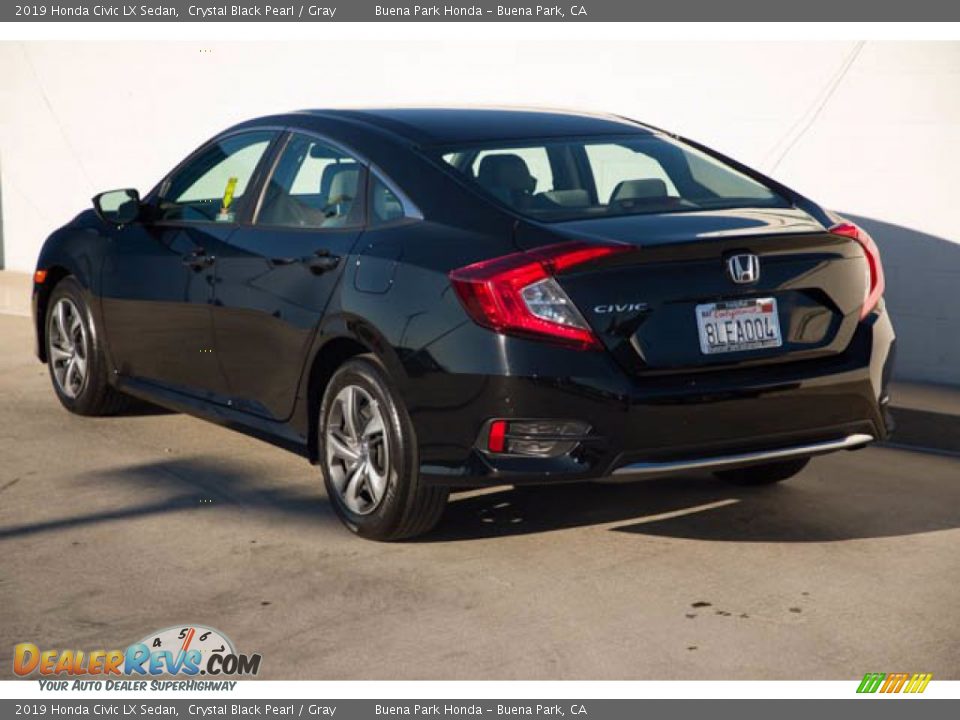 2019 Honda Civic LX Sedan Crystal Black Pearl / Gray Photo #2