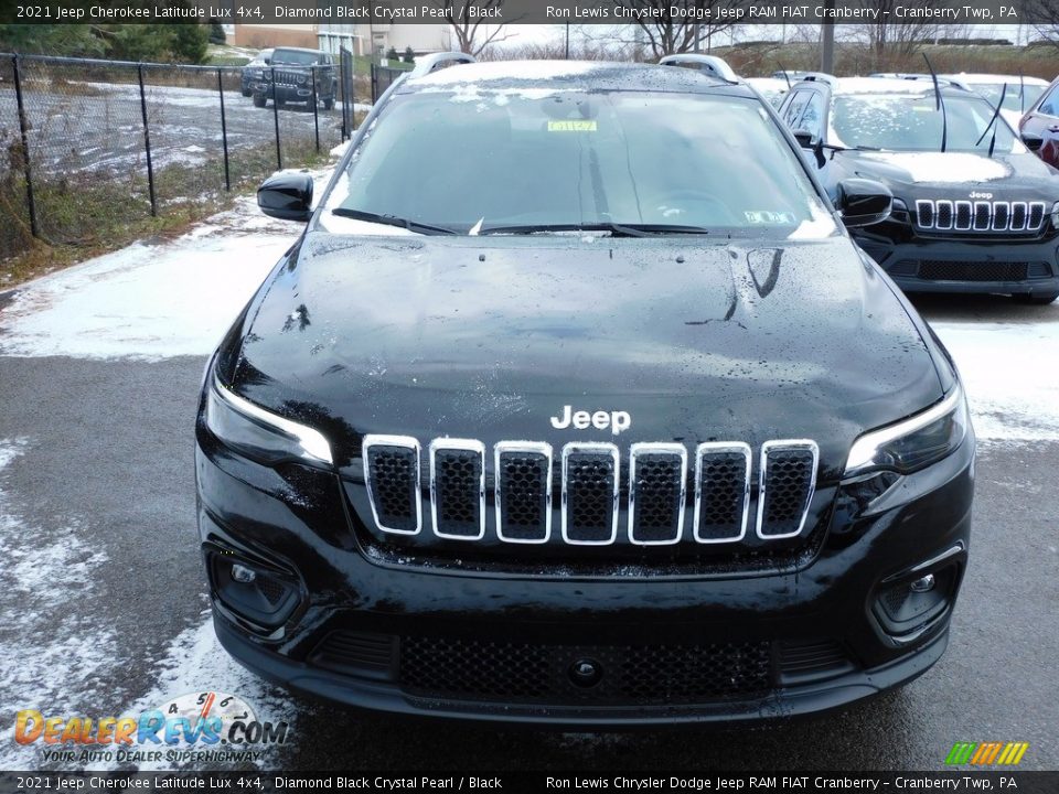 2021 Jeep Cherokee Latitude Lux 4x4 Diamond Black Crystal Pearl / Black Photo #2