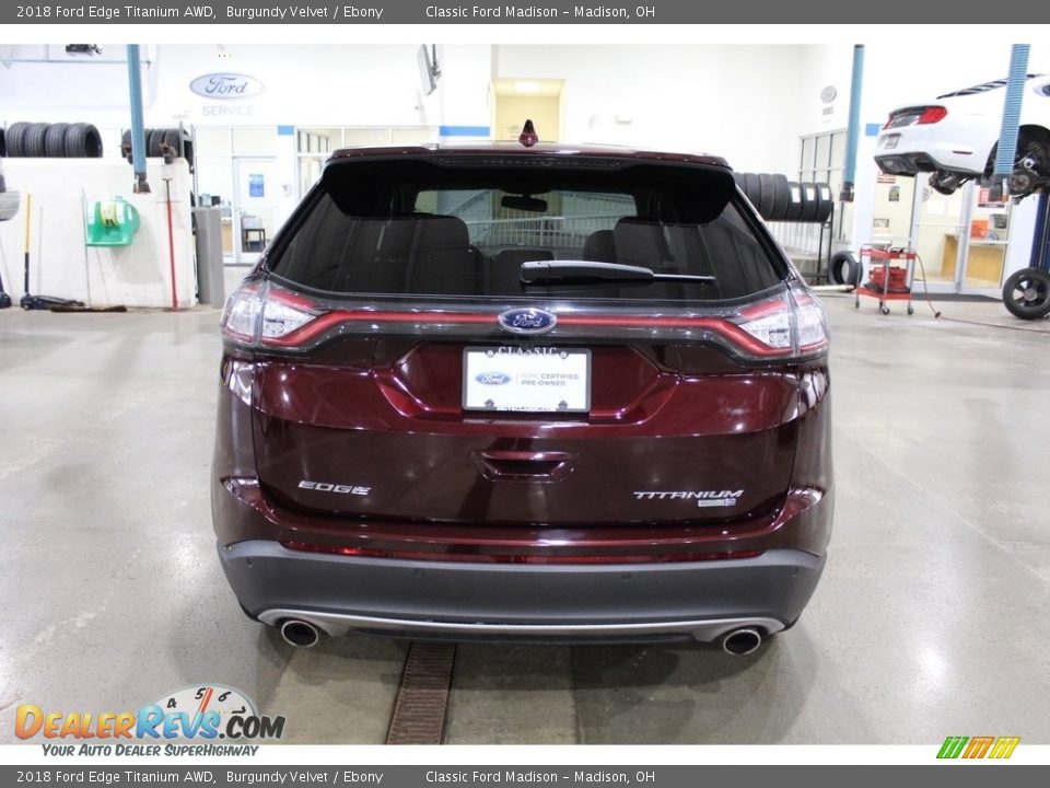 2018 Ford Edge Titanium AWD Burgundy Velvet / Ebony Photo #6