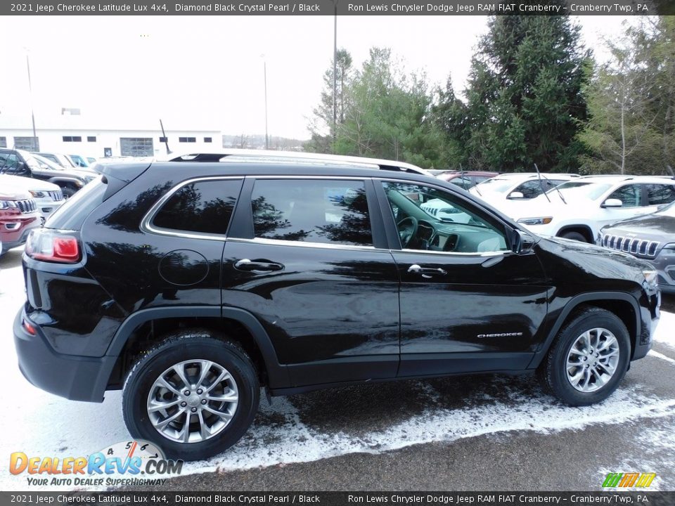 2021 Jeep Cherokee Latitude Lux 4x4 Diamond Black Crystal Pearl / Black Photo #4