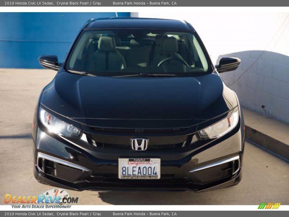 2019 Honda Civic LX Sedan Crystal Black Pearl / Gray Photo #7