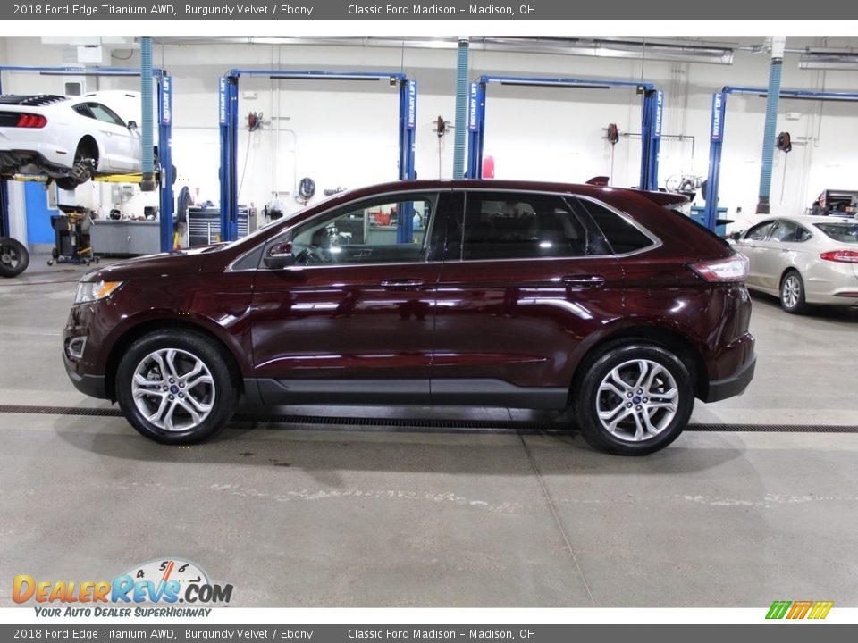 2018 Ford Edge Titanium AWD Burgundy Velvet / Ebony Photo #8