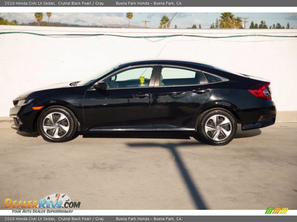 2019 Honda Civic LX Sedan Crystal Black Pearl / Gray Photo #10