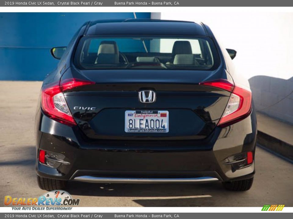 2019 Honda Civic LX Sedan Crystal Black Pearl / Gray Photo #11