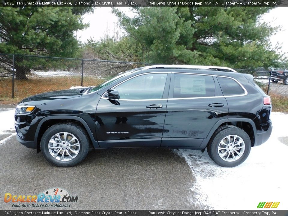 2021 Jeep Cherokee Latitude Lux 4x4 Diamond Black Crystal Pearl / Black Photo #9