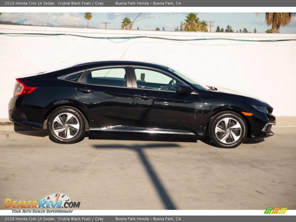 2019 Honda Civic LX Sedan Crystal Black Pearl / Gray Photo #14