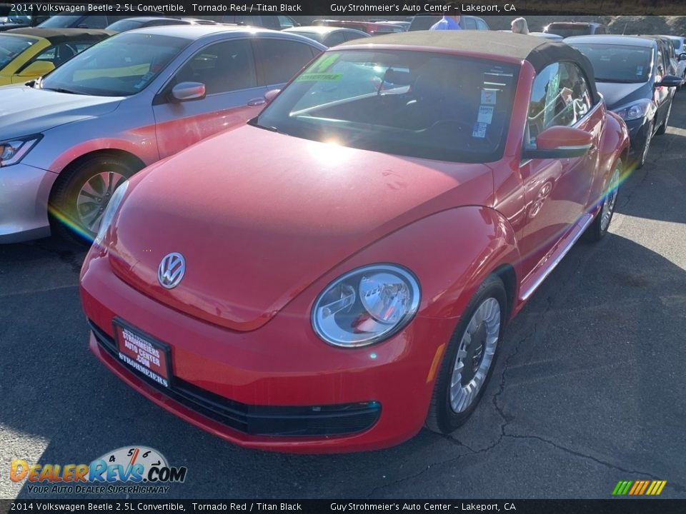 2014 Volkswagen Beetle 2.5L Convertible Tornado Red / Titan Black Photo #1