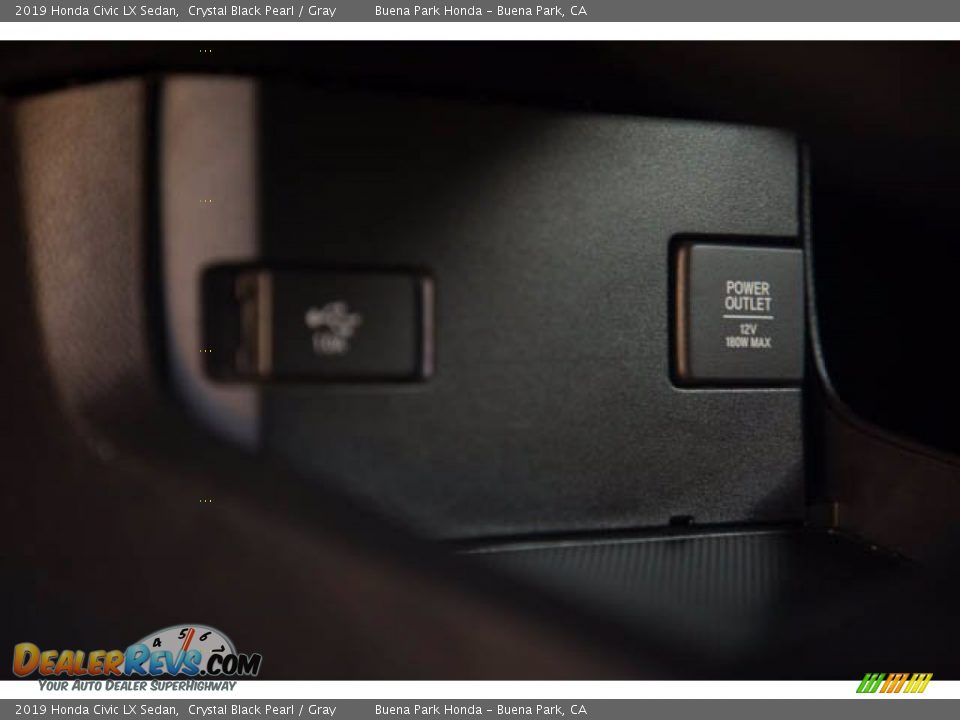 2019 Honda Civic LX Sedan Crystal Black Pearl / Gray Photo #18