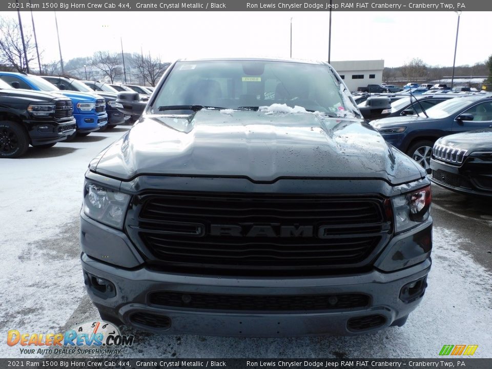 2021 Ram 1500 Big Horn Crew Cab 4x4 Granite Crystal Metallic / Black Photo #2