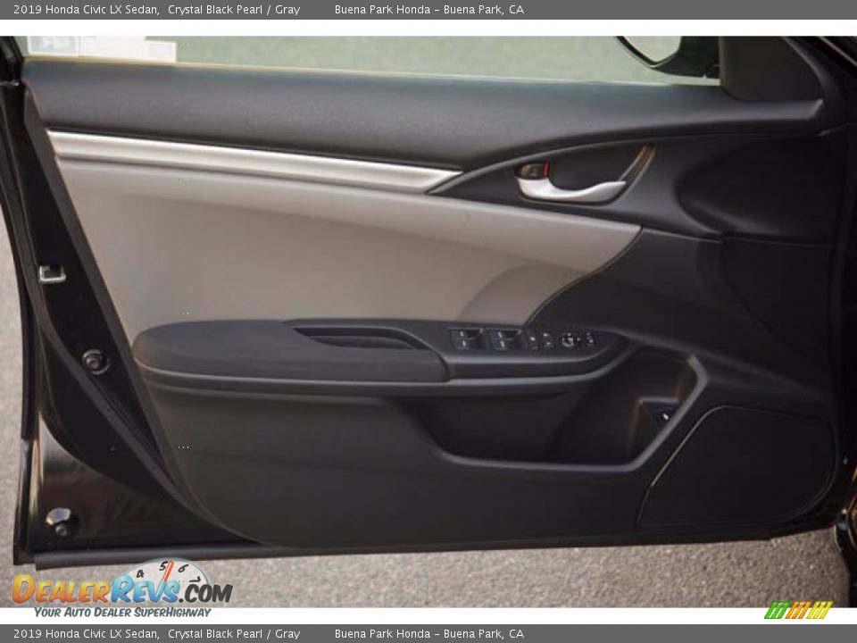 2019 Honda Civic LX Sedan Crystal Black Pearl / Gray Photo #29