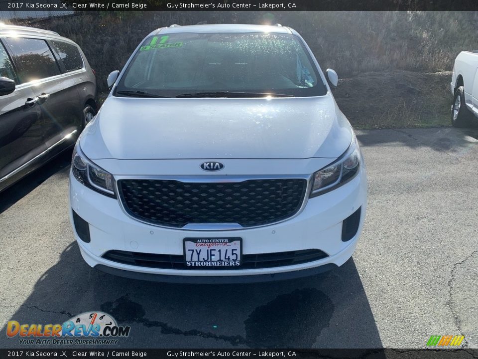 2017 Kia Sedona LX Clear White / Camel Beige Photo #1