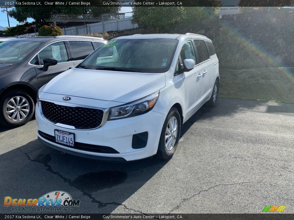 2017 Kia Sedona LX Clear White / Camel Beige Photo #3