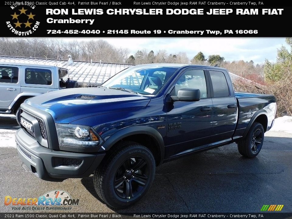 2021 Ram 1500 Classic Quad Cab 4x4 Patriot Blue Pearl / Black Photo #1