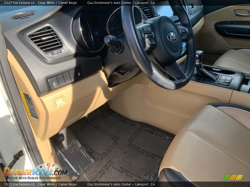 2017 Kia Sedona LX Clear White / Camel Beige Photo #22