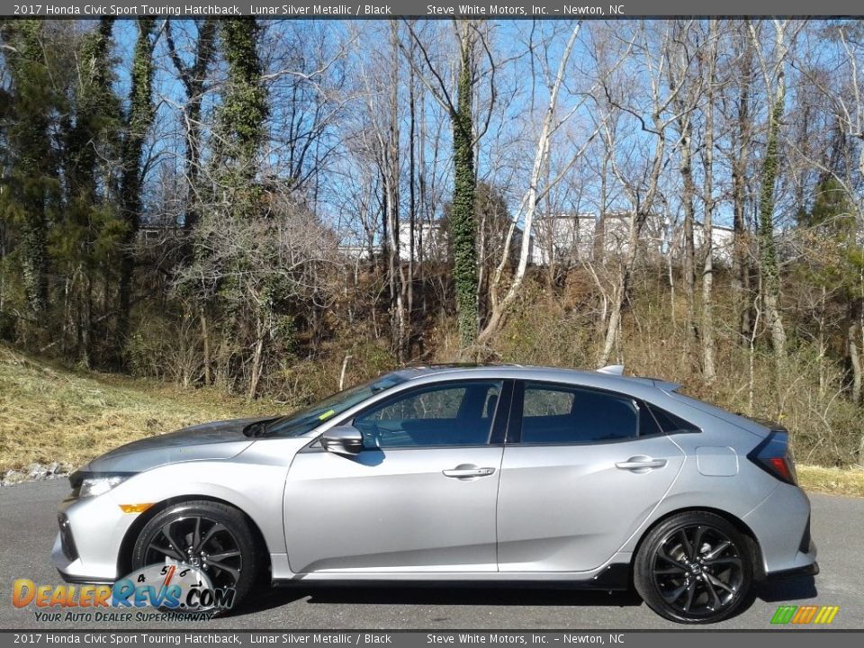 2017 Honda Civic Sport Touring Hatchback Lunar Silver Metallic / Black Photo #1