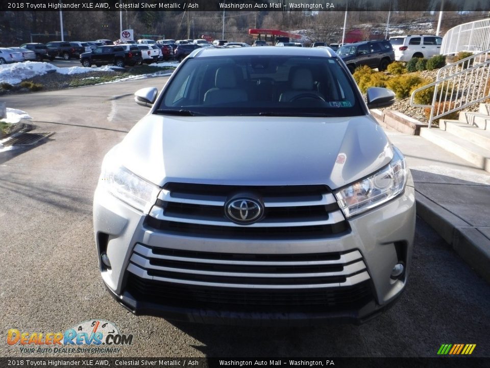 2018 Toyota Highlander XLE AWD Celestial Silver Metallic / Ash Photo #10