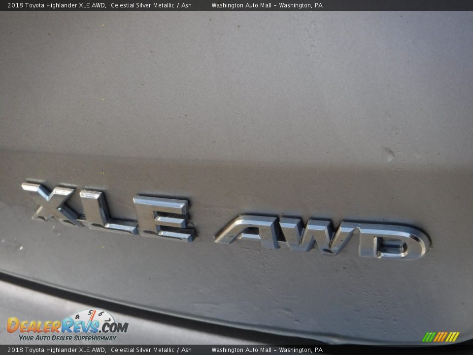 2018 Toyota Highlander XLE AWD Celestial Silver Metallic / Ash Photo #14
