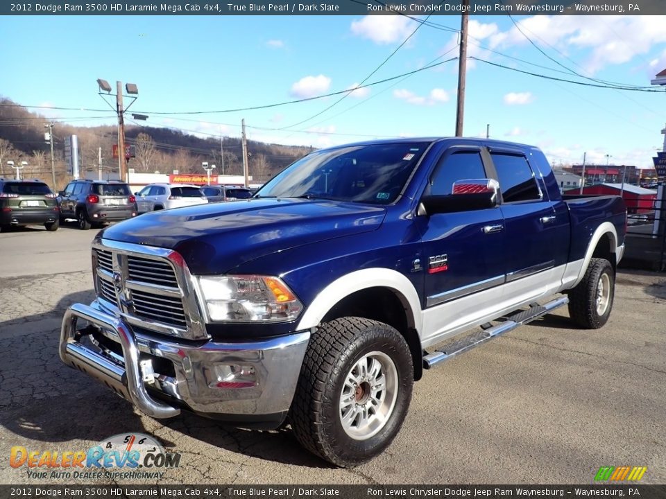 Front 3/4 View of 2012 Dodge Ram 3500 HD Laramie Mega Cab 4x4 Photo #1