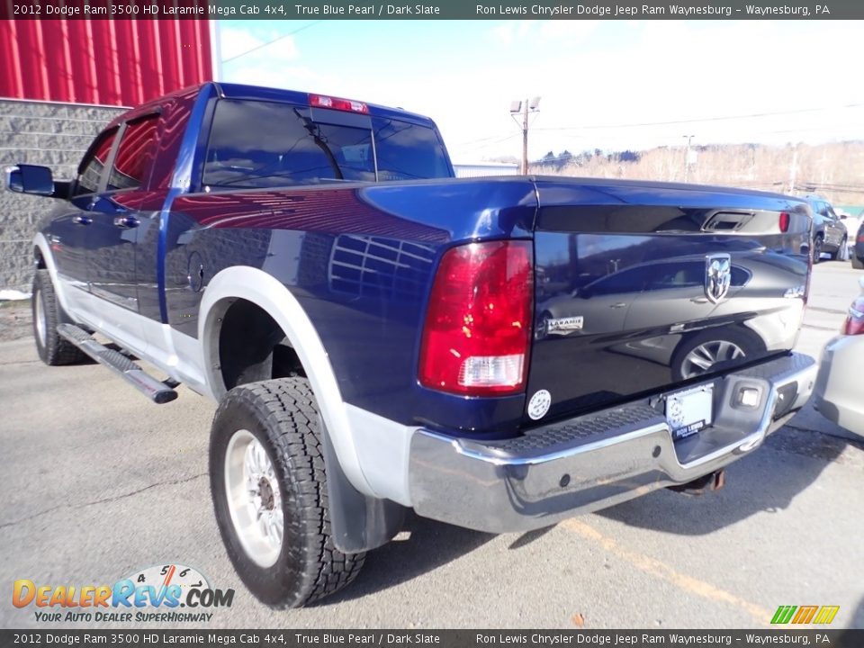 2012 Dodge Ram 3500 HD Laramie Mega Cab 4x4 True Blue Pearl / Dark Slate Photo #3