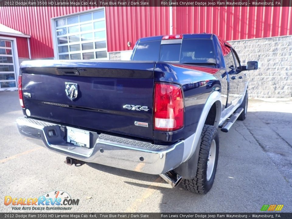 2012 Dodge Ram 3500 HD Laramie Mega Cab 4x4 True Blue Pearl / Dark Slate Photo #5