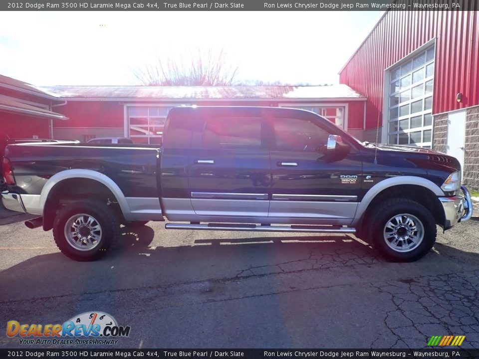 2012 Dodge Ram 3500 HD Laramie Mega Cab 4x4 True Blue Pearl / Dark Slate Photo #6