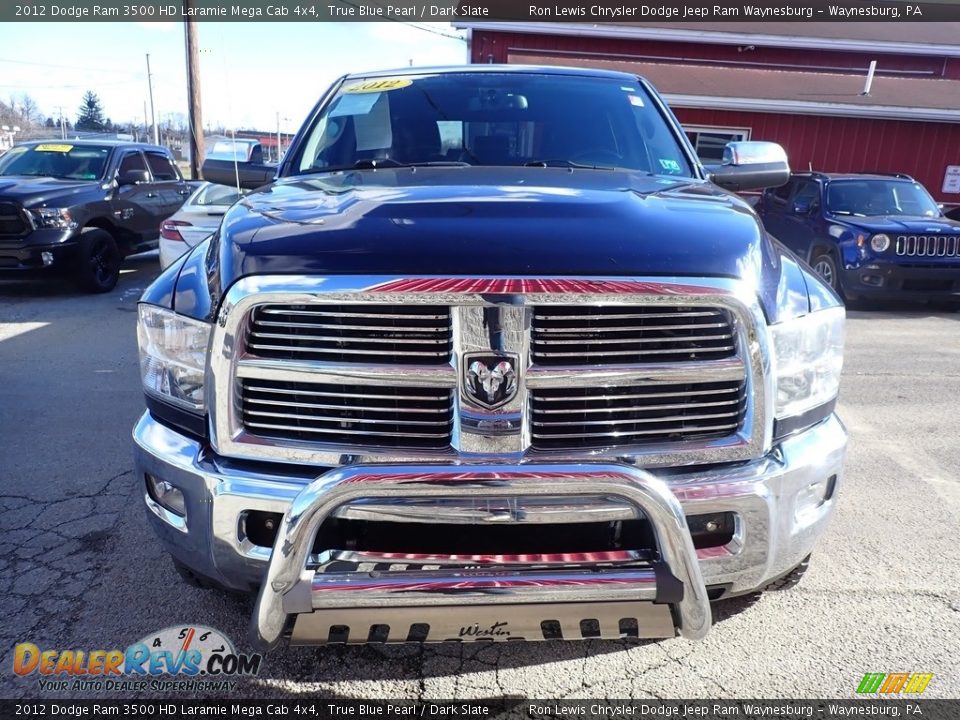 2012 Dodge Ram 3500 HD Laramie Mega Cab 4x4 True Blue Pearl / Dark Slate Photo #8