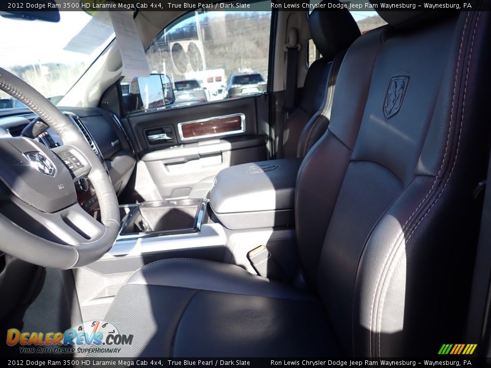 2012 Dodge Ram 3500 HD Laramie Mega Cab 4x4 True Blue Pearl / Dark Slate Photo #14