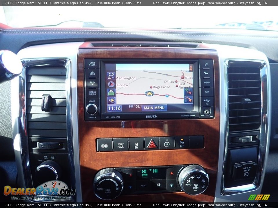 Controls of 2012 Dodge Ram 3500 HD Laramie Mega Cab 4x4 Photo #18