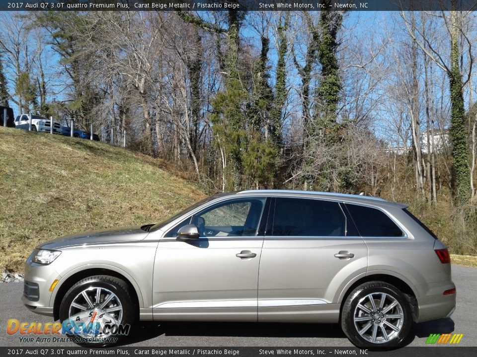 2017 Audi Q7 3.0T quattro Premium Plus Carat Beige Metallic / Pistachio Beige Photo #1