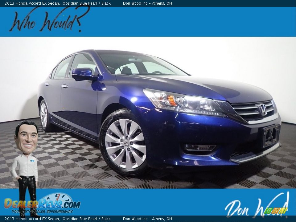 2013 Honda Accord EX Sedan Obsidian Blue Pearl / Black Photo #1
