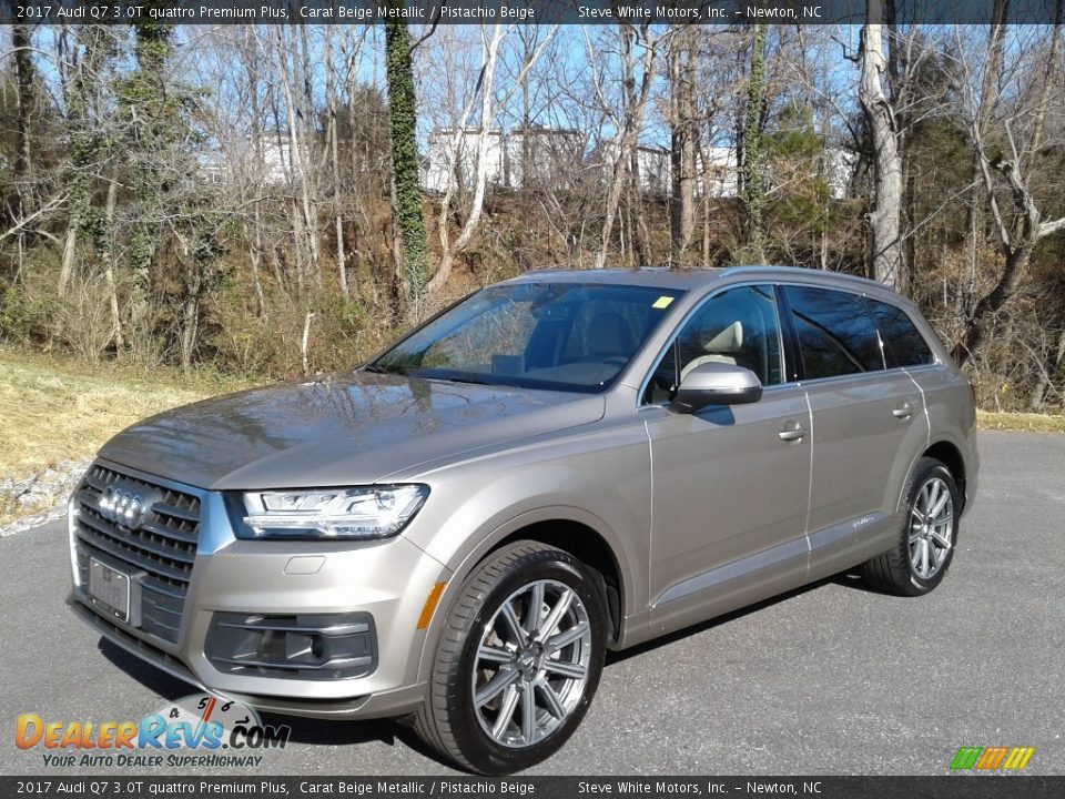 2017 Audi Q7 3.0T quattro Premium Plus Carat Beige Metallic / Pistachio Beige Photo #2