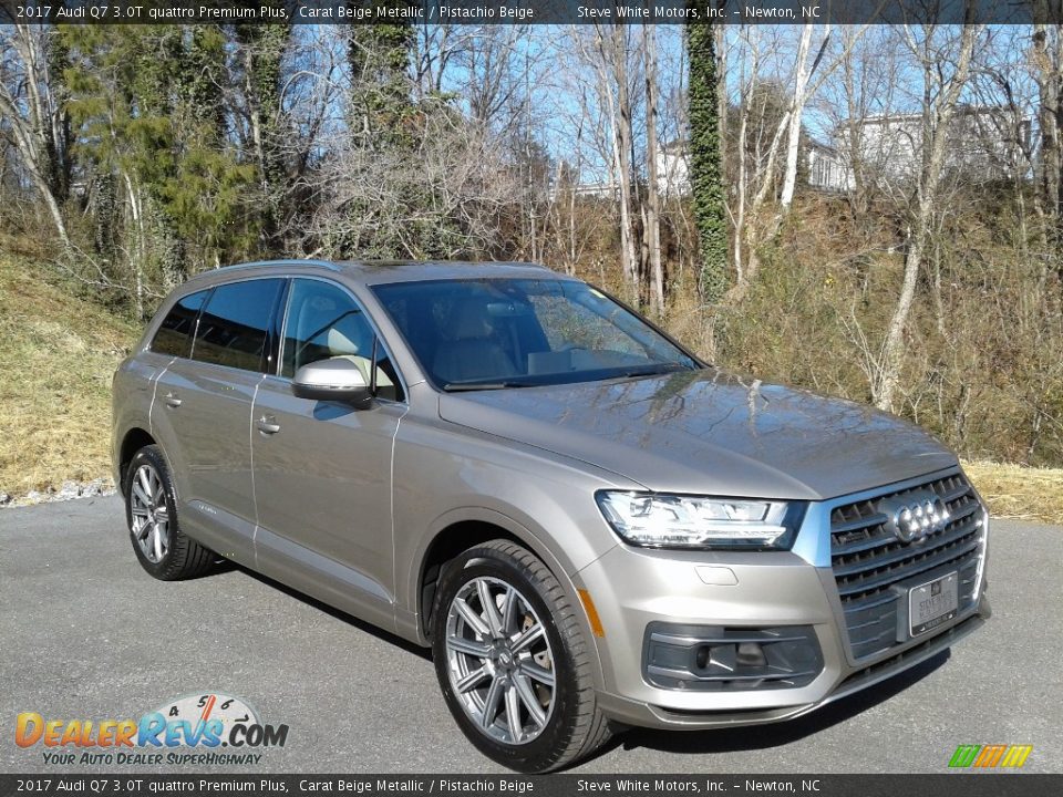 2017 Audi Q7 3.0T quattro Premium Plus Carat Beige Metallic / Pistachio Beige Photo #4